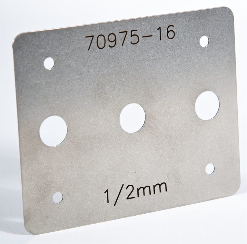 Laser Cut and Engraved Shim (3) HT Laser