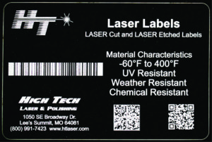 Laser Engraved Label