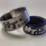 Stainless Steel and Anodized Bands Engraved